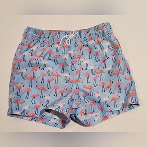 Janie & Jack Flamingo Print Swim Shorts Boys Size 18-24M